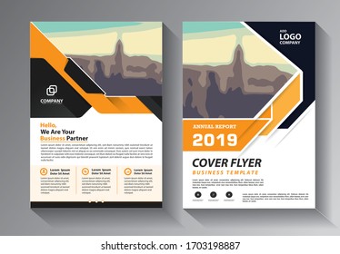 Business abstract vector template. Brochure design, cover modern layout, annual report, poster, flyer in A4 with colorful triangles, geometric shapes for tech, science, market with light background