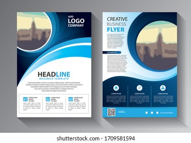 Business abstract vector template. Brochure design, cover modern layout, annual report, poster, flyer in A4 with colorful triangles, geometric shapes for tech, science, market with light background