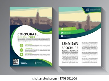 Business abstract vector template. Brochure design, cover modern layout, annual report, poster, flyer in A4 with colorful triangles, geometric shapes for tech, science, market with light background