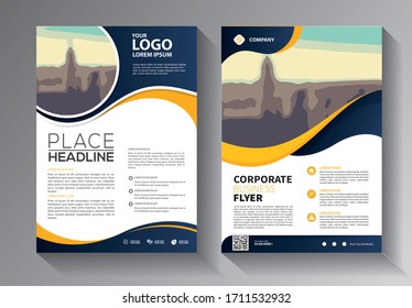 Business abstract vector template. Brochure design, cover modern layout, annual report, poster, flyer in A4 with colorful triangles, geometric shapes for tech, science, market with light background