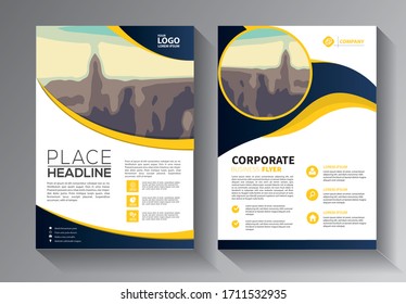 Business abstract vector template. Brochure design, cover modern layout, annual report, poster, flyer in A4 with colorful triangles, geometric shapes for tech, science, market with light background