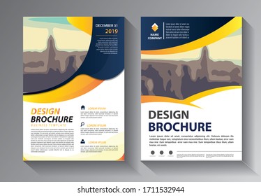 Business abstract vector template. Brochure design, cover modern layout, annual report, poster, flyer in A4 with colorful triangles, geometric shapes for tech, science, market with light background