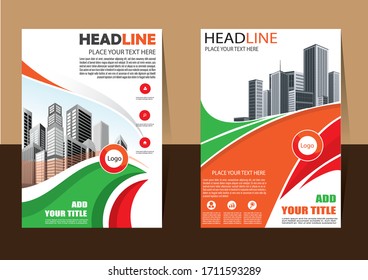 Business abstract vector template. Brochure design, cover modern layout, annual report, poster, flyer in A4 with colorful triangles, geometric shapes for tech, science, market with light background