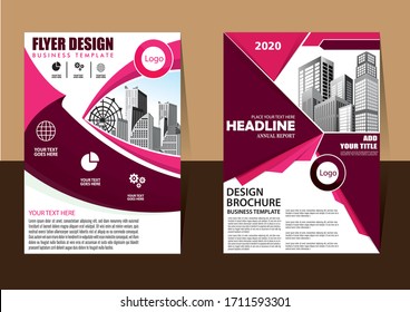 Business abstract vector template. Brochure design, cover modern layout, annual report, poster, flyer in A4 with colorful triangles, geometric shapes for tech, science, market with light background