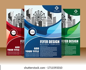 Business abstract vector template. Brochure design, cover modern layout, annual report, poster, flyer in A4 with colorful triangles, geometric shapes for tech, science, market with light background