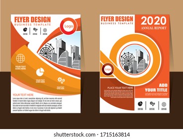 Business abstract vector template. Brochure design, cover modern layout, annual report, poster, flyer in A4 with colorful triangles, geometric shapes for tech, science, market with light background
