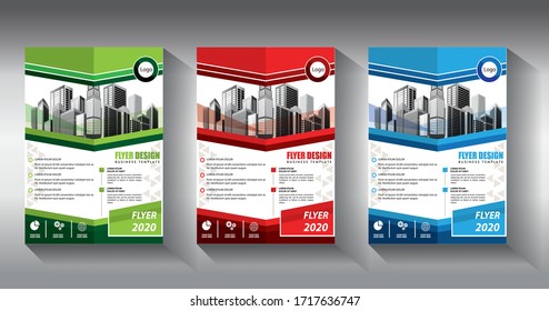 Business abstract vector template. Brochure design, cover modern layout, annual report, poster, flyer in A4 with colorful triangles, geometric shapes for tech, science, market with light background