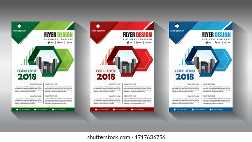 Business abstract vector template. Brochure design, cover modern layout, annual report, poster, flyer in A4 with colorful triangles, geometric shapes for tech, science, market with light background