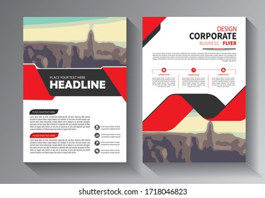 Business Abstract Vector Template. Brochure Design, Cover Modern Layout, Annual Report, Poster, Flyer In A4 With Colorful Triangles, Geometric Shapes For Tech, Science, Market With Light Background