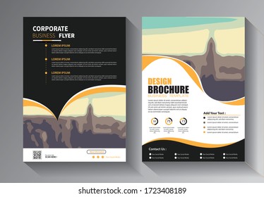 Business abstract vector template. Brochure design, cover modern layout, annual report, poster, flyer in A4 with colorful triangles, geometric shapes for tech, science, market with light background