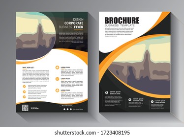 Business abstract vector template. Brochure design, cover modern layout, annual report, poster, flyer in A4 with colorful triangles, geometric shapes for tech, science, market with light background