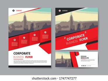 Business abstract vector template. Brochure design, cover modern layout, annual report, poster, flyer in A4 with colorful triangles, geometric shapes for tech, science, market with light background