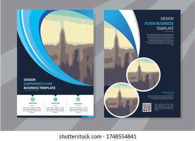 Business abstract vector template. Brochure design, cover modern layout, annual report, poster, flyer in A4 with colorful triangles, geometric shapes for tech, science, market with light background