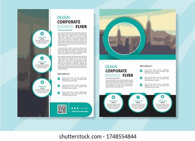 Business abstract vector template. Brochure design, cover modern layout, annual report, poster, flyer in A4 with colorful triangles, geometric shapes for tech, science, market with light background
