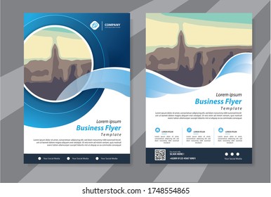 Business abstract vector template. Brochure design, cover modern layout, annual report, poster, flyer in A4 with colorful triangles, geometric shapes for tech, science, market with light background