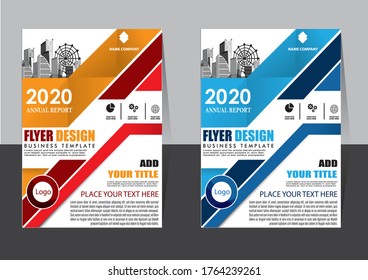 Business abstract vector template. Brochure design, cover modern layout, annual report, poster, flyer in A4 with colorful triangles, geometric shapes for tech, science, market with light background