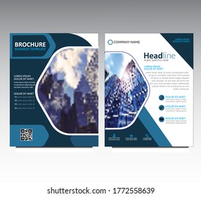 Business abstract vector template. Brochure design, cover modern layout, annual report, poster, flyer in A4 with colorful triangles, geometric shapes for tech, science, market with light background