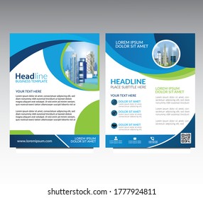 Business abstract vector template. Brochure design, cover modern layout, annual report, poster, flyer in A4 with colorful triangles, geometric shapes for tech, science, market with light background