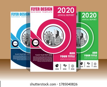 Plantilla de vector abstracto de negocio. Diseño de folletos, diseño moderno de portada, informe anual, afiche, volante en A4 con triángulos coloridos, formas geométricas para tecnología, ciencia, mercado con fondo claro