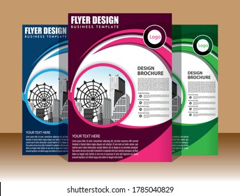 Business abstract vector template. Brochure design, cover modern layout, annual report, poster, flyer in A4 with colorful triangles, geometric shapes for tech, science, market with light background