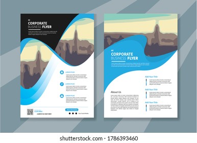 Plantilla de vector abstracto de negocio. Diseño de folletos, diseño moderno de portada, informe anual, afiche, volante en A4 con triángulos coloridos, formas geométricas para tecnología, ciencia, mercado con fondo claro
