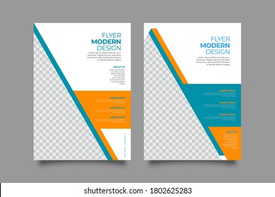 Business abstract vector template. Brochure design, cover modern layout, annual report, poster, flyer in A4 with colorful triangles, geometric shapes for tech, science, market with light background