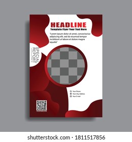Plantilla de vector abstracto de negocio. Diseño de folletos, diseño moderno de portada, informe anual, afiche, volante en A4 con formas coloreadas y geométricas para tecnología, ciencia, espacio de diseño para fondo fotográfico