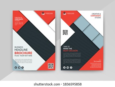 Business abstract vector template for Brochure, AnnualReport, Magazine, Poster, Corporate Presentation, Portfolio, Flyer, full colour size A4, Front and back. Vector