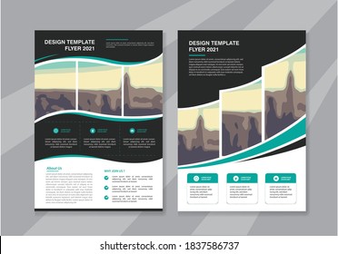 Business abstract vector template. Brochure design, cover modern layout, annual report, poster, flyer in A4 with colorful triangles, geometric shapes for tech, science, market with light background