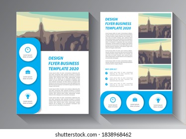Business abstract vector template. Brochure design, cover modern layout, annual report, poster, flyer in A4 with colorful triangles, geometric shapes for tech, science, market with light background