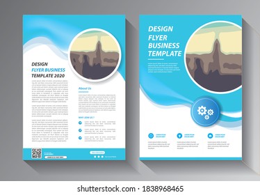 Business abstract vector template. Brochure design, cover modern layout, annual report, poster, flyer in A4 with colorful triangles, geometric shapes for tech, science, market with light background