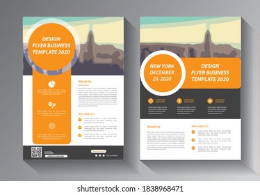 Business abstract vector template. Brochure design, cover modern layout, annual report, poster, flyer in A4 with colorful triangles, geometric shapes for tech, science, market with light background