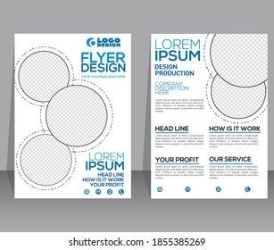 Business abstract vector template for Brochure, Annual Report, Magazine, Poster, Corporate Presentation, Portfolio, Flyer, info-graphic with size A4, Front and back. Vector, illustration.