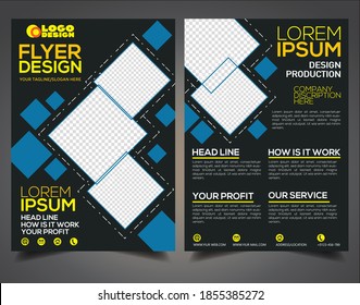 Business abstract vector template for Brochure, Annual Report, Magazine, Poster, Corporate Presentation, Portfolio, Flyer, info-graphic with size A4, Front and back. Vector, illustration.
