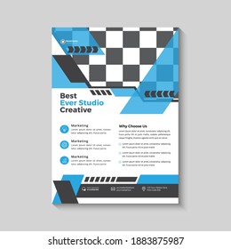 Plantilla de vector abstracto de negocio para Brochure, AnnualReport, Magazine, Poster, Presentación Corporativa, Cartera, Volante, Mercado, infografía con color rojo y negro tamaño A4, frontal y posterior.