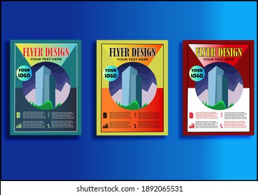 Plantilla de vector abstracto de negocio. Diseño de folletos, diseño moderno de portada, informe anual, afiche, folleto, volante en A4 con triángulos coloridos, formas geométricas para tecnología, ciencia, mercado, etc...