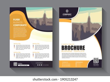 Business abstract vector template. Brochure design, cover modern layout, annual report, poster, flyer in A4 with colorful triangles, geometric shapes for tech, science, market with light background