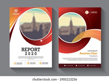 Business abstract vector template. Brochure design, cover modern layout, annual report, poster, flyer in A4 with colorful triangles, geometric shapes for tech, science, market with light background