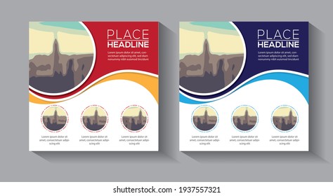 Plantilla de vector abstracto de negocio. Diseño de folletos, diseño moderno de portada, informe anual, afiche, volante en A4 con triángulos coloridos, formas geométricas para tecnología, ciencia, mercado con fondo claro