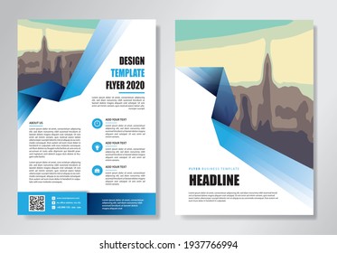 Business abstract vector template. Brochure design, cover modern layout, annual report, poster, flyer in A4 with colorful triangles, geometric shapes for tech, science, market with light background