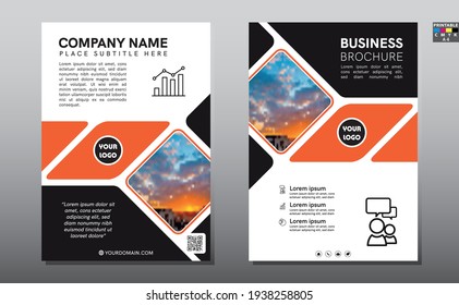 Business abstract vector template. Brochure design, cover modern layout, annual report, poster, flyer in A4, geometric shapes.