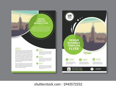 Business abstract vector template. Brochure design, cover modern layout, annual report, poster, flyer in A4 with colorful triangles, geometric shapes for tech, science, market with light background