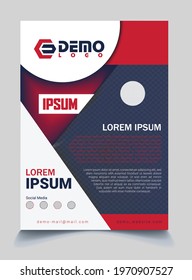 Business abstract vector template. Brochure design, cover modern layout, annual report, poster, flyer in A4 with colorful triangles, geometric shapes for tech, science, market with light background