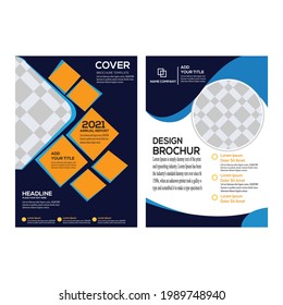 Business abstract vector template. Brochure design, cover modern layout, annual report, poster, flyer in A4 with colorful triangles, geometric shapes for tech, science, market with light background