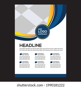 Business abstract vector template. Brochure design, cover modern layout, annual report, poster, flyer in A4 with colorful triangles, geometric shapes for tech, science, market with light background