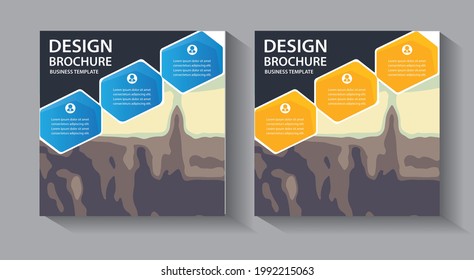 Business abstract vector template. Brochure design, cover modern layout, annual report, poster, flyer in A4 with colorful triangles, geometric shapes for tech, science, market with light background