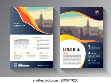 Business abstract vector template. Brochure design, cover modern layout, annual report, poster, flyer in A4 with colorful triangles, geometric shapes for tech, science, market with light background