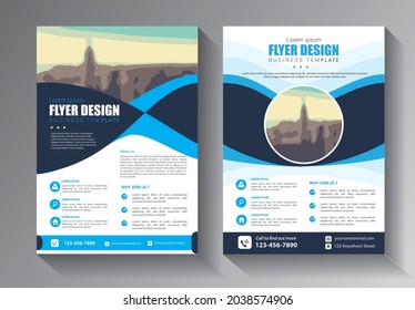 Business abstract vector template. Brochure design, cover modern layout, annual report, poster, flyer in A4 with colorful triangles, geometric shapes for tech, science, market with light background