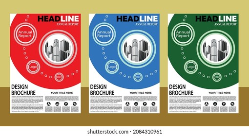 Business abstract vector template Brochure design cover modern layout annual report poster flyer in A4 with colorful geometric shapes for tech science market with background