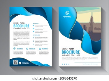 Business abstract vector template. Brochure design, cover modern layout, annual report, poster, flyer in A4 with colorful triangles, geometric shapes for tech, science, market with light background